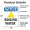 Signmission Boiling Water Sign With Symbol, 18 in W x Rectangle, Vinyl Decal OS-2PACK-NS-D-1824-V-10377 - alternate 3